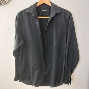 Unlisted By Kenneth Cole Men's Black Long Sleeve Slim Fit Shirt Size 15.5/32-33